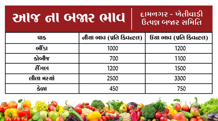 જાણો, આજ ના બજાર ભાવ !
