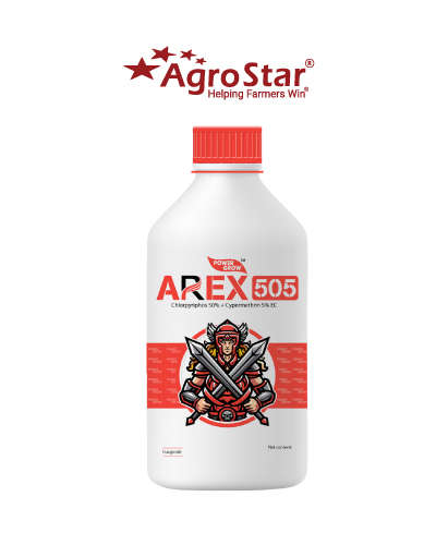 अ‍ॅरेक्स -505 (क्लोरपायरीफॉस50% + साइपरमेथ्रिन 5% ईसी) (100 मिली)