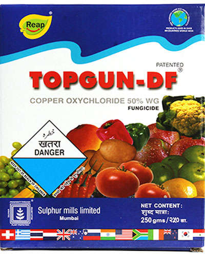 सल्फर मिल्स टॉपगन डीएफ (कॉपर ऑक्सिक्लोराईड ५०% डब्ल्यूजी) ४०० ग्रॅम