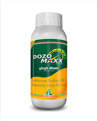 डोझो मॅक्स 10% एमईसी (पायरीथिओबॅक सोडियम 6% + क्विझॅलोफॉप इथिल 4% एमईसी) 500 मि.ली.