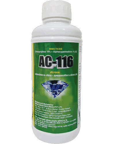 Parijat AC-116 (Alphacypermethrin 1% + Chlorpyriphos 16% EC) 500 ml
