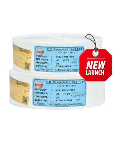 वी.के. सर्वोत्तम एचडीपीई लपेटा पाइप 203 मिमी/8" 60 मीटर रोल (275 जीएसएम)