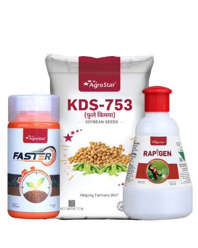 Soyabean KDS 753 TL  (25 Kg)  Seed + CP-CN (1Acre) Combo KIT 2026