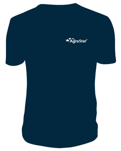 अ‍ॅग्रोस्टार टी-शर्ट - M - निळा