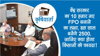 केंद्र सरकार का 10 हजार नए FPO बनाने का लक्ष्य, इस साल बनेंगे 2500, जानिए क्या होगा किसानों को फायदा!
