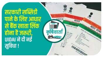 सरकारी सब्सिडी पाने के लिए आधार से बैंक खाता लिंक होना है जरूरी, UIDAI ने दी नई सुविधा!