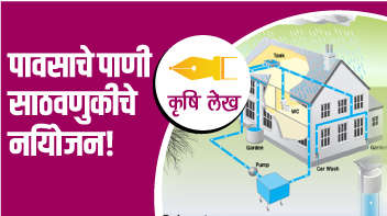 पावसाचे पाणी साठवणुकीचे नियोजन!