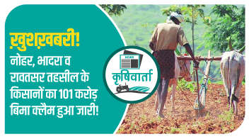 ख़ुशख़बरी! नोहर, भादरा व रावतसर तहसील के किसानों का 101 करोड़ बिमा क्लैम हुआ जारी!