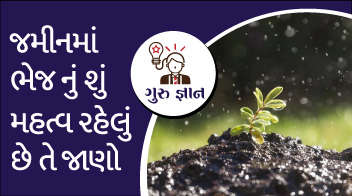 જમીનમાં ભેજનું શું મહત્વ રહેલું છે તે જાણો !!