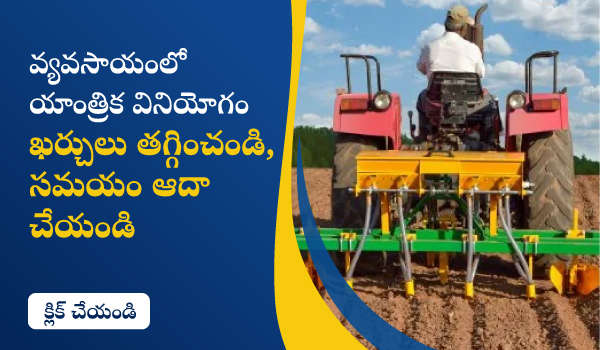 వ్యవసాయంలో యాంత్రిక వినియోగం: ఖర్చులు తగ్గించండి, సమయం ఆదా చేయండి